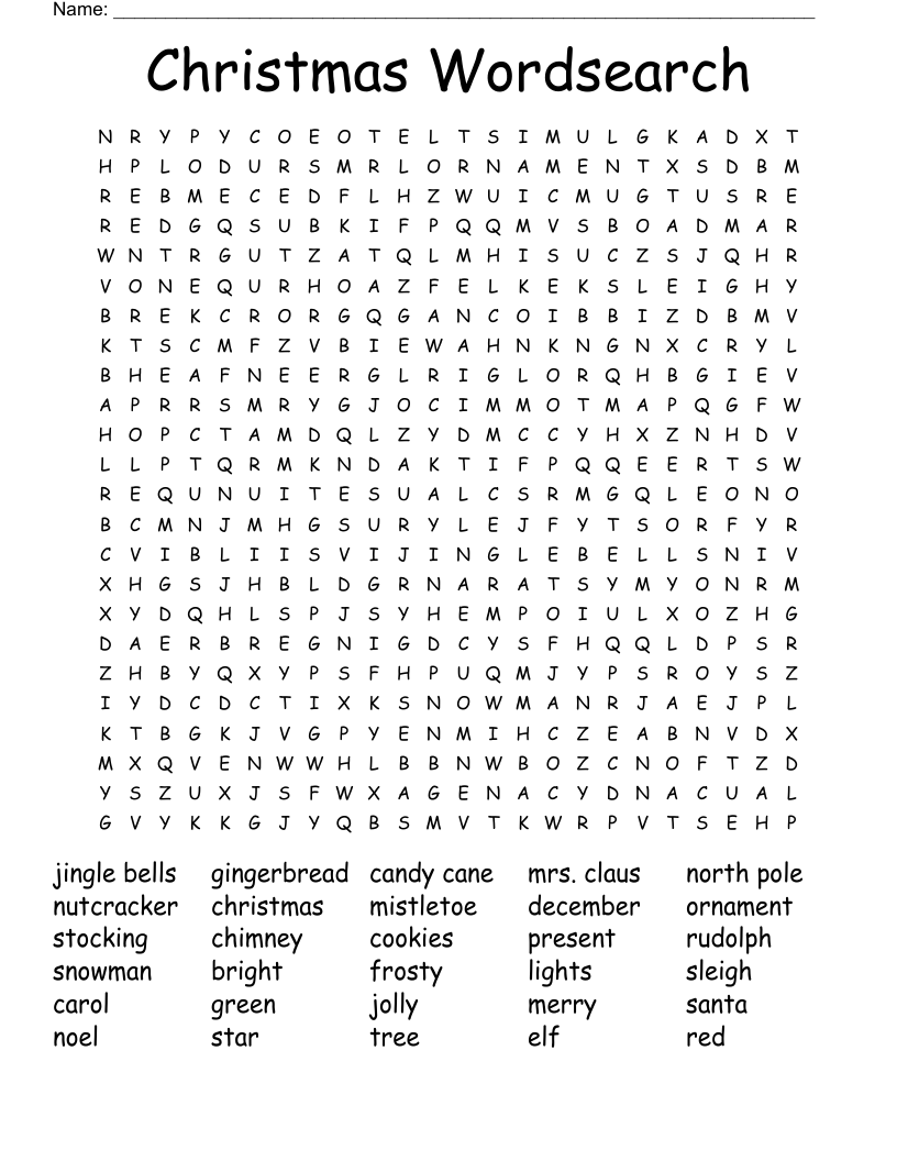 Christmas Wordsearch