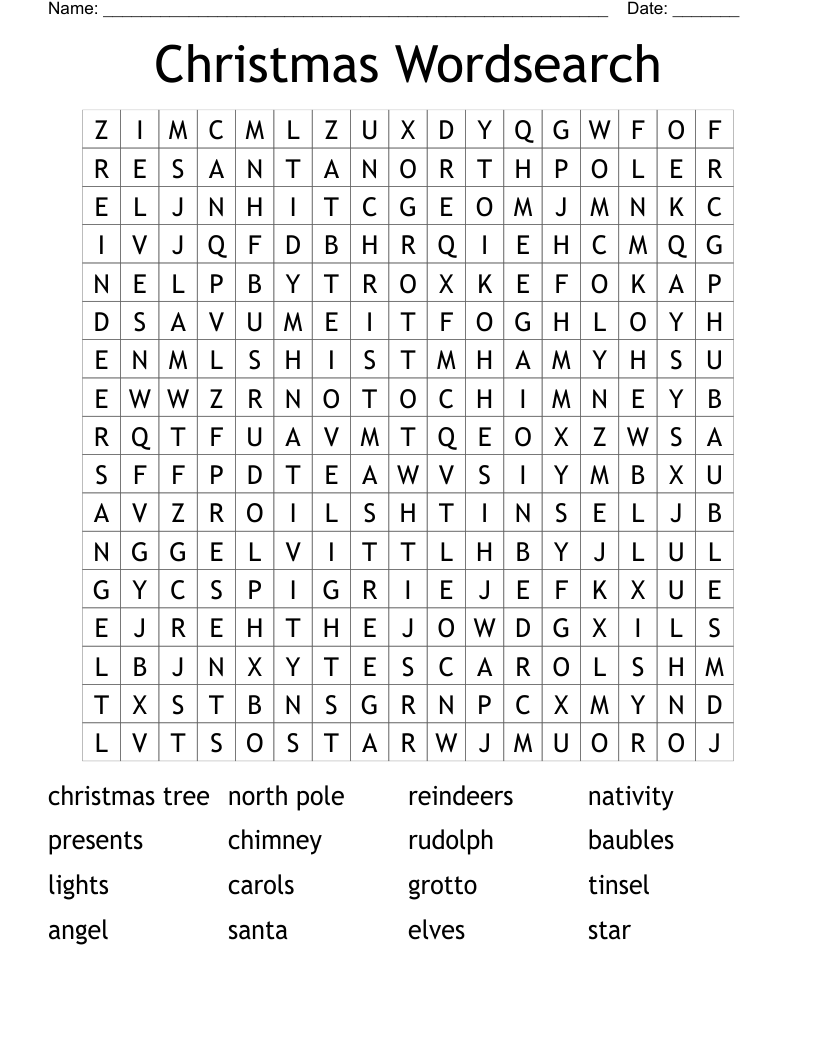 Christmas Wordsearch