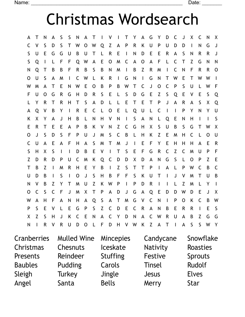 Christmas Wordsearch