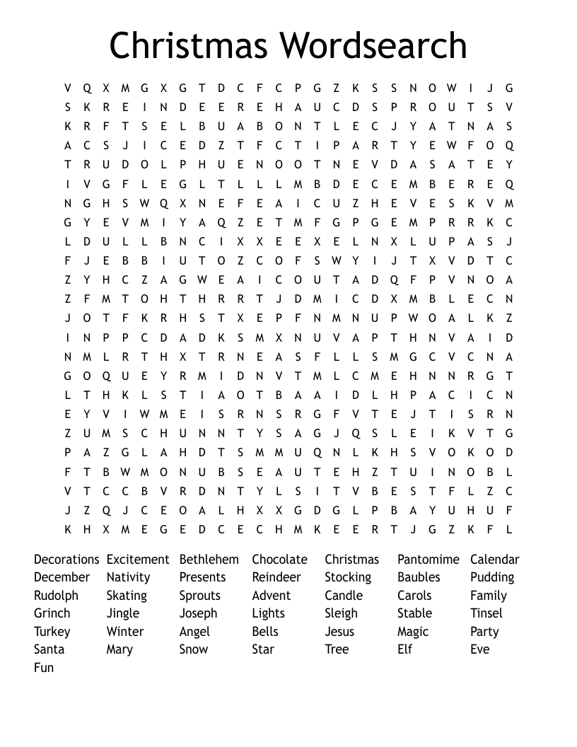 Christmas Wordsearch