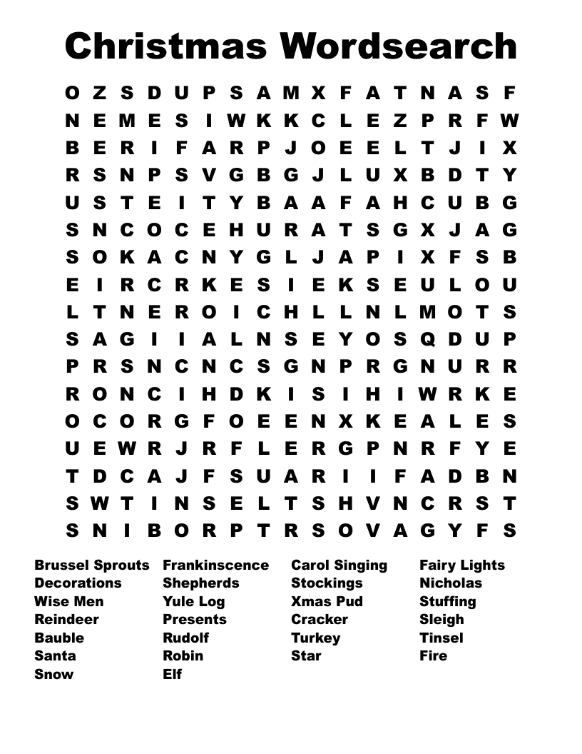 Christmas Wordsearch