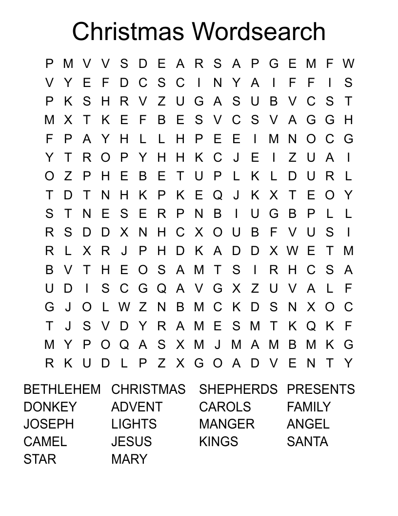 Christmas Wordsearch