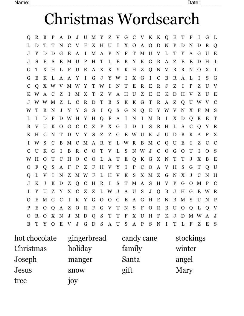 Christmas Wordsearch