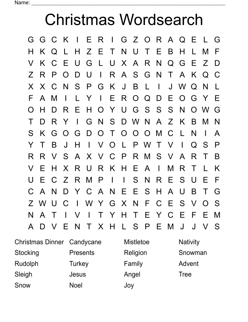 Christmas Wordsearch