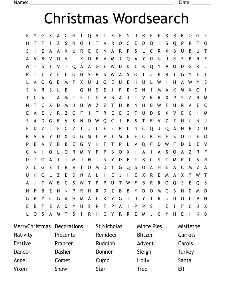 Christmas Wordsearch
