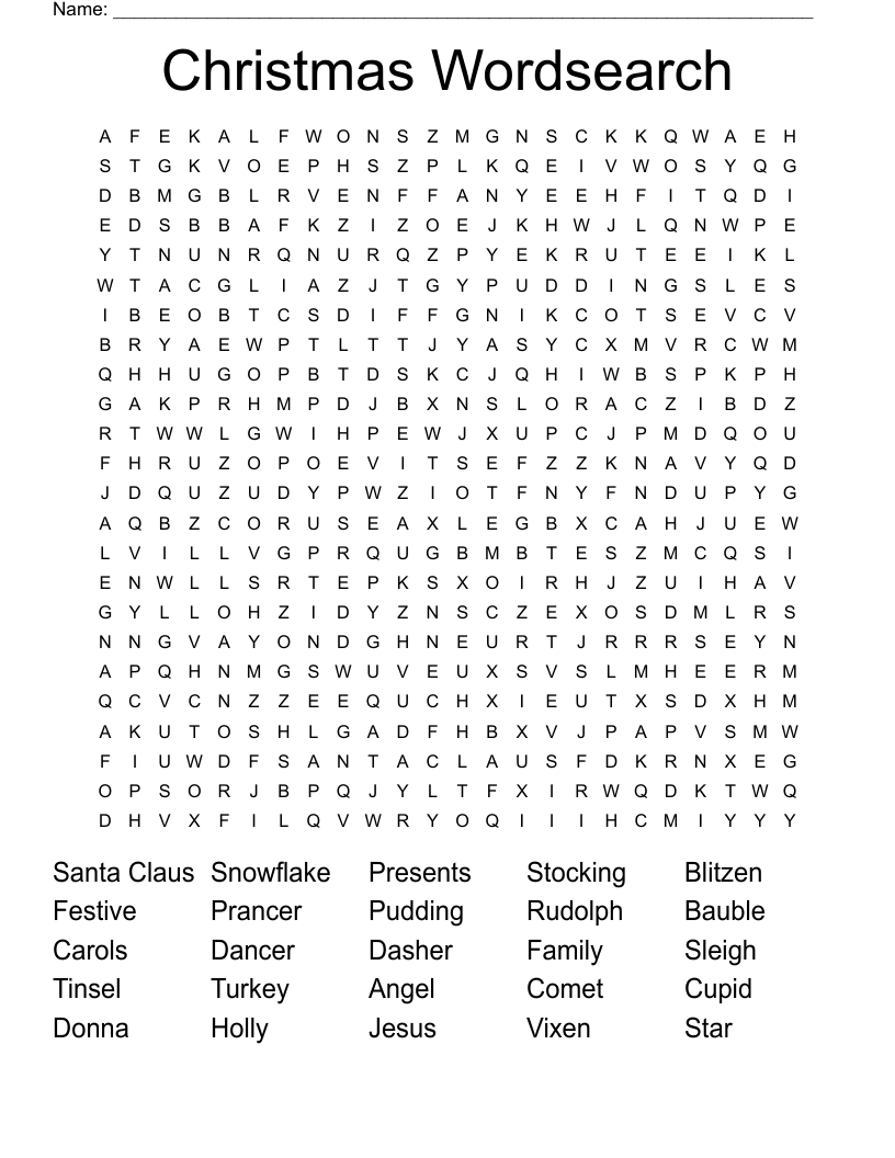 Christmas Wordsearch