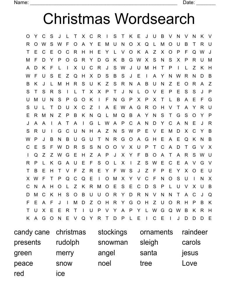 Christmas Wordsearch