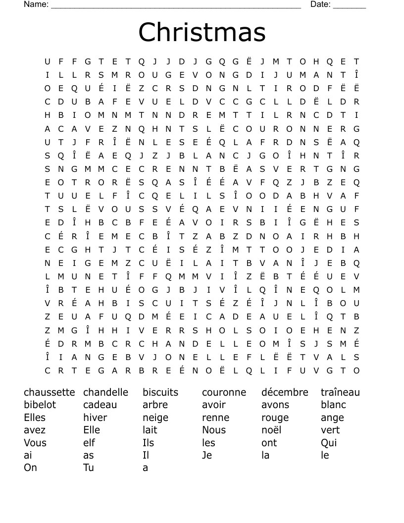 Christmas  Word Search