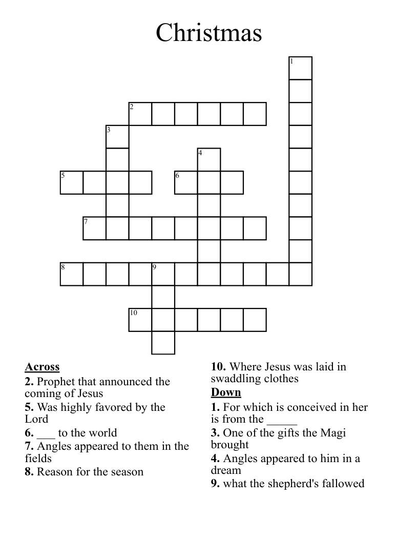 Christmas  Crossword