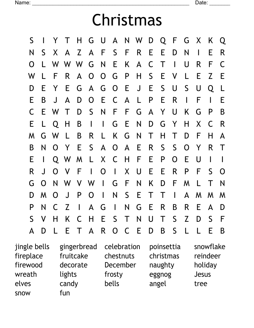 Christmas  Word Search