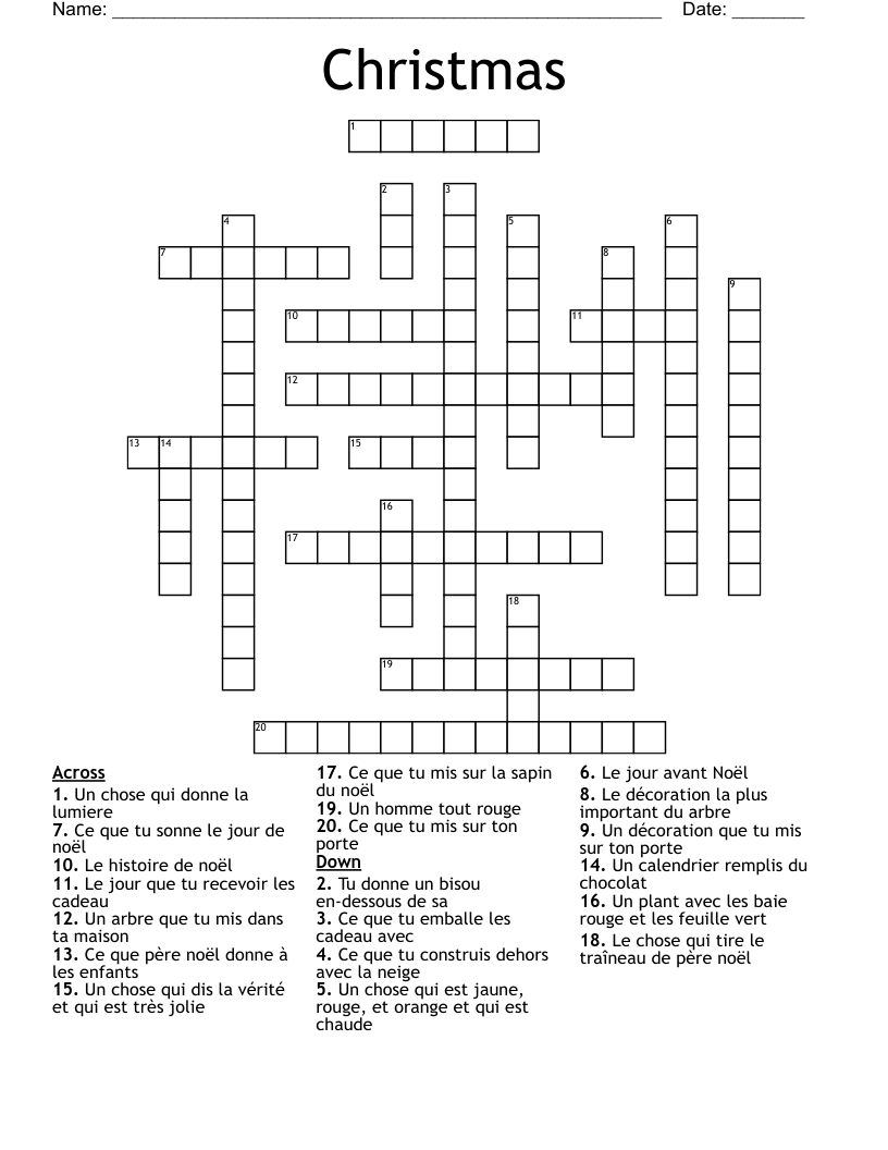 Christmas  Crossword