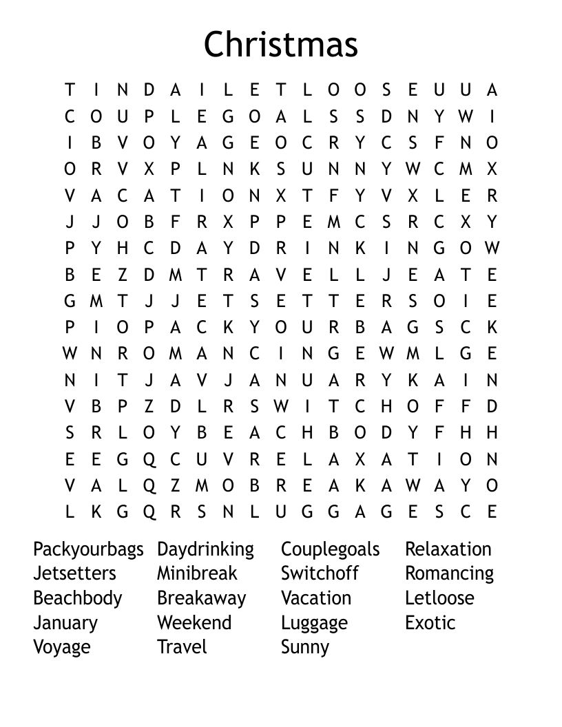 Christmas  Word Search