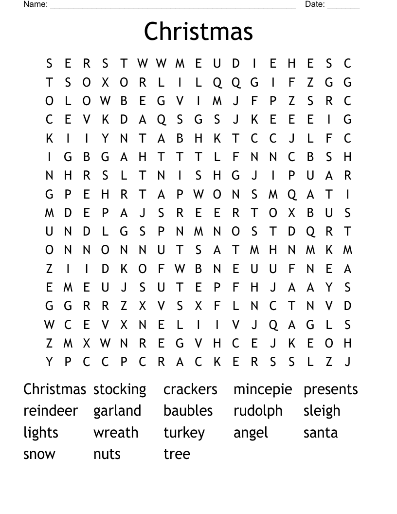 Christmas  Word Search