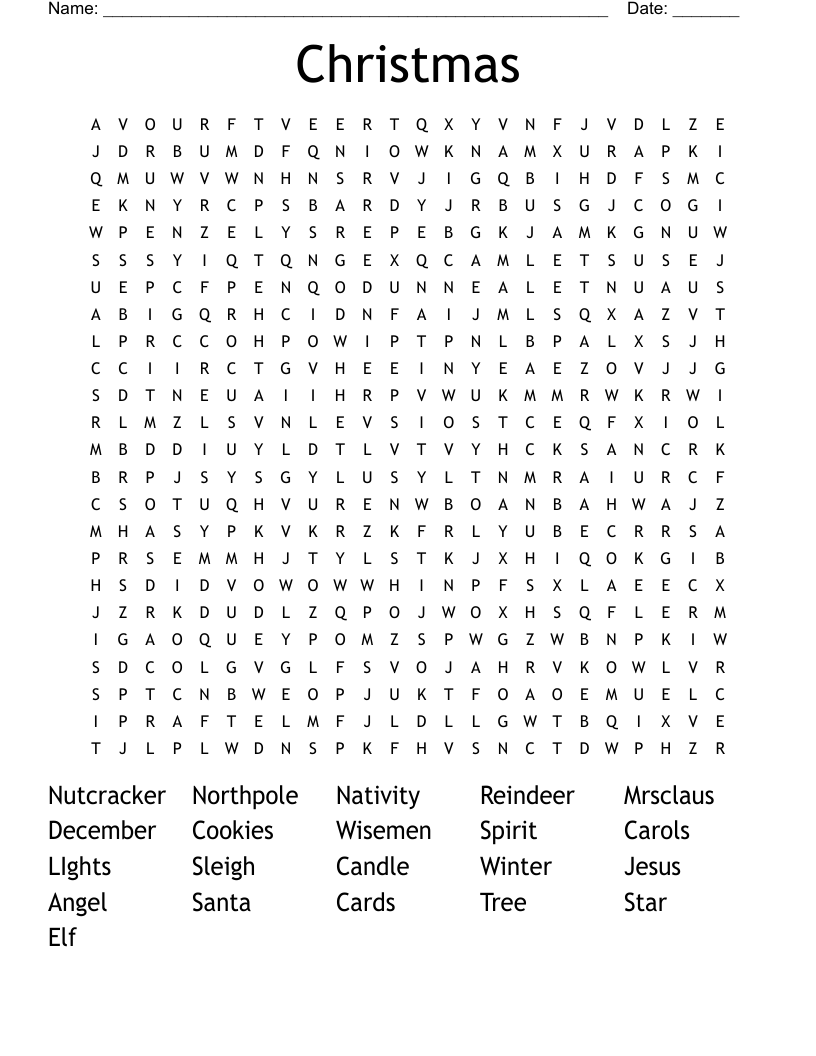 Christmas  Word Search