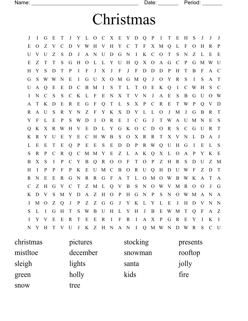 Christmas  Word Search