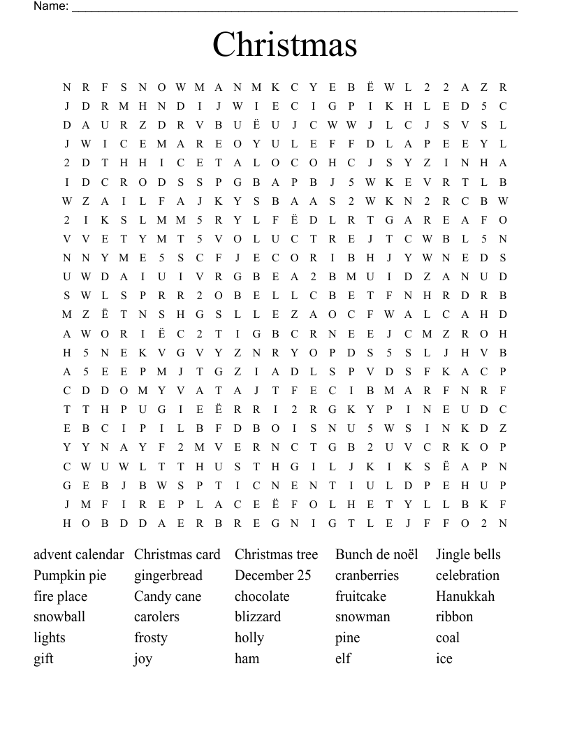 Christmas  Word Search