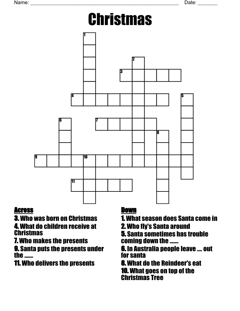 Christmas  Crossword