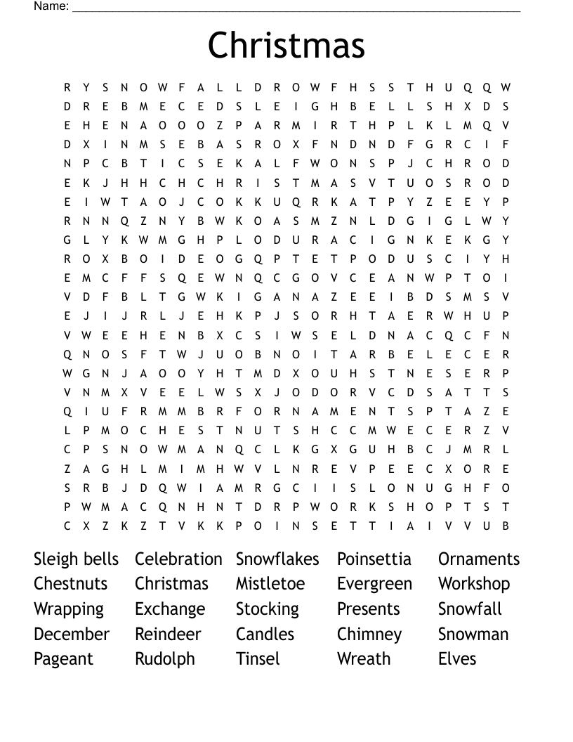 Christmas  Word Search