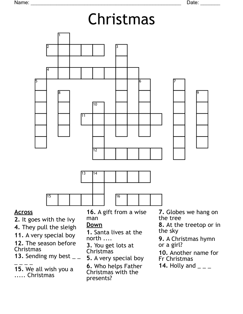 Christmas  Crossword