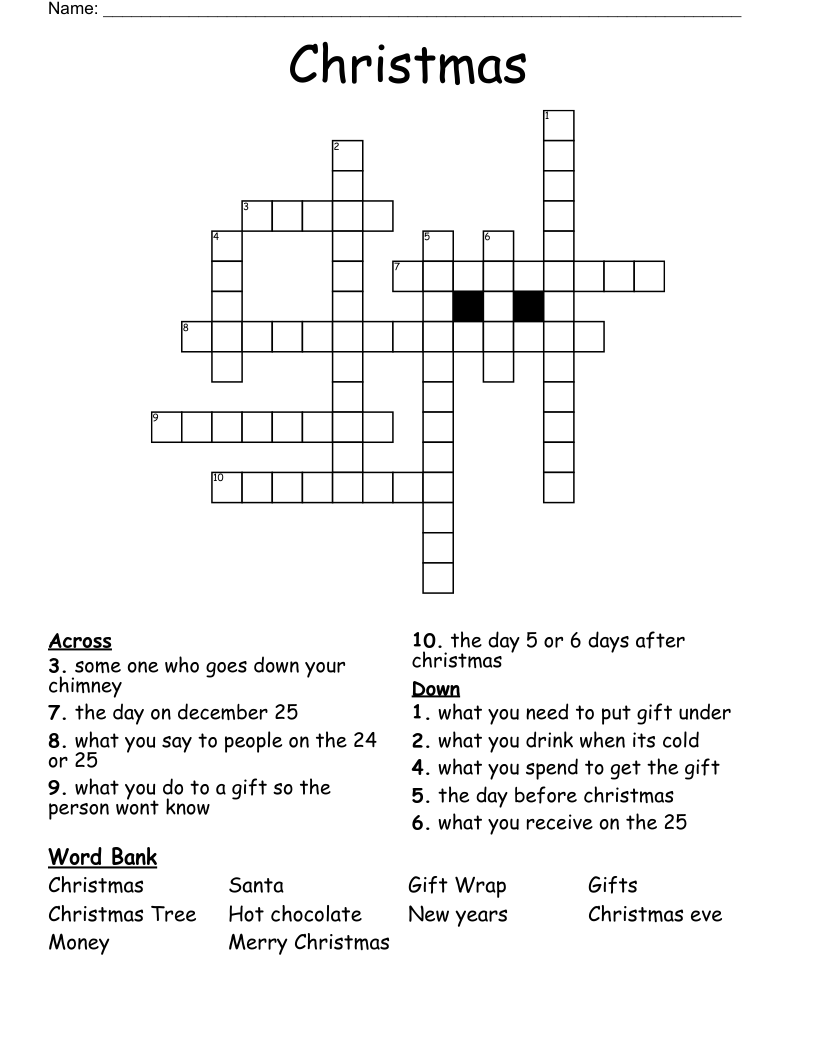 Christmas  Crossword