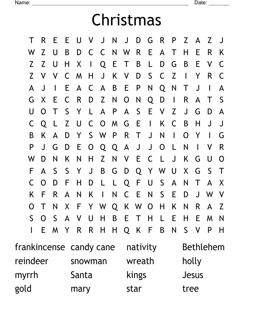 Christmas  Word Search