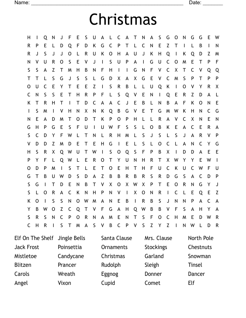 Christmas  Word Search