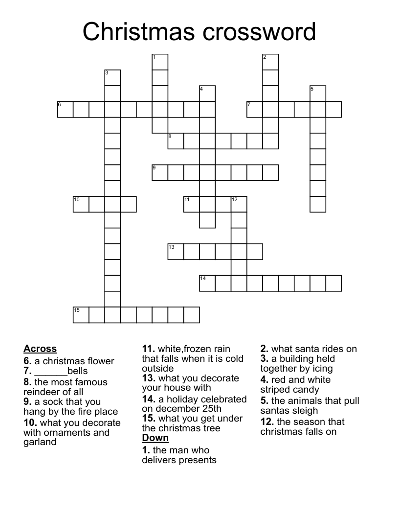 Christmas crossword