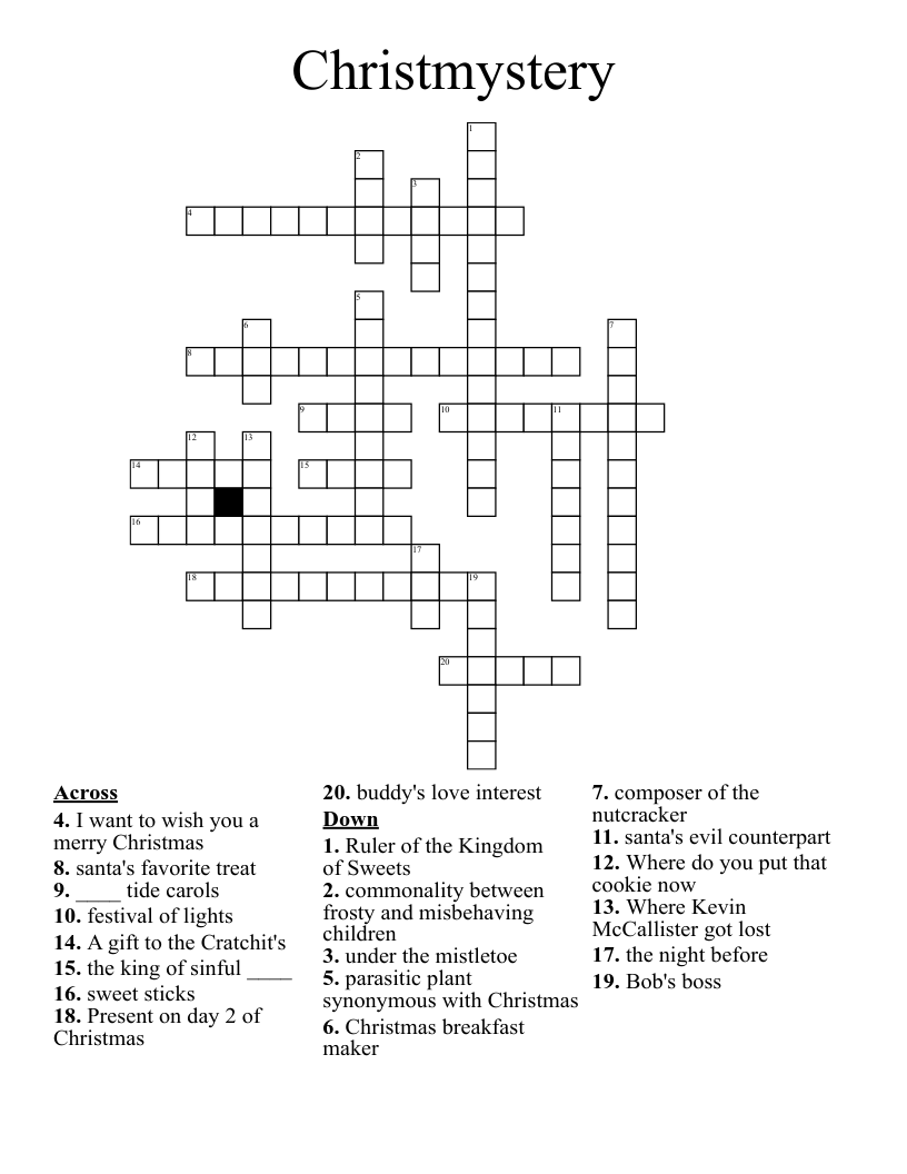 Christmystery Crossword