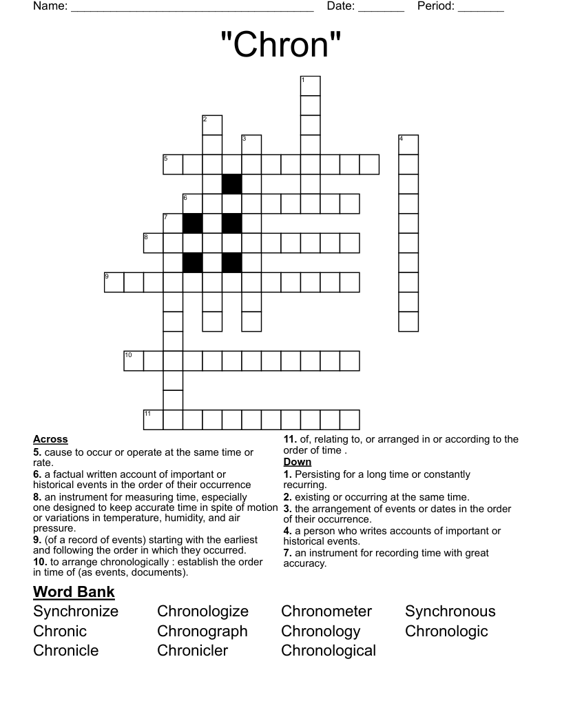 "Chron" Crossword