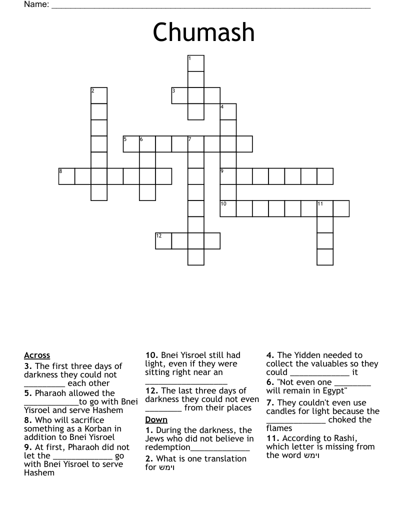 Chumash  Crossword