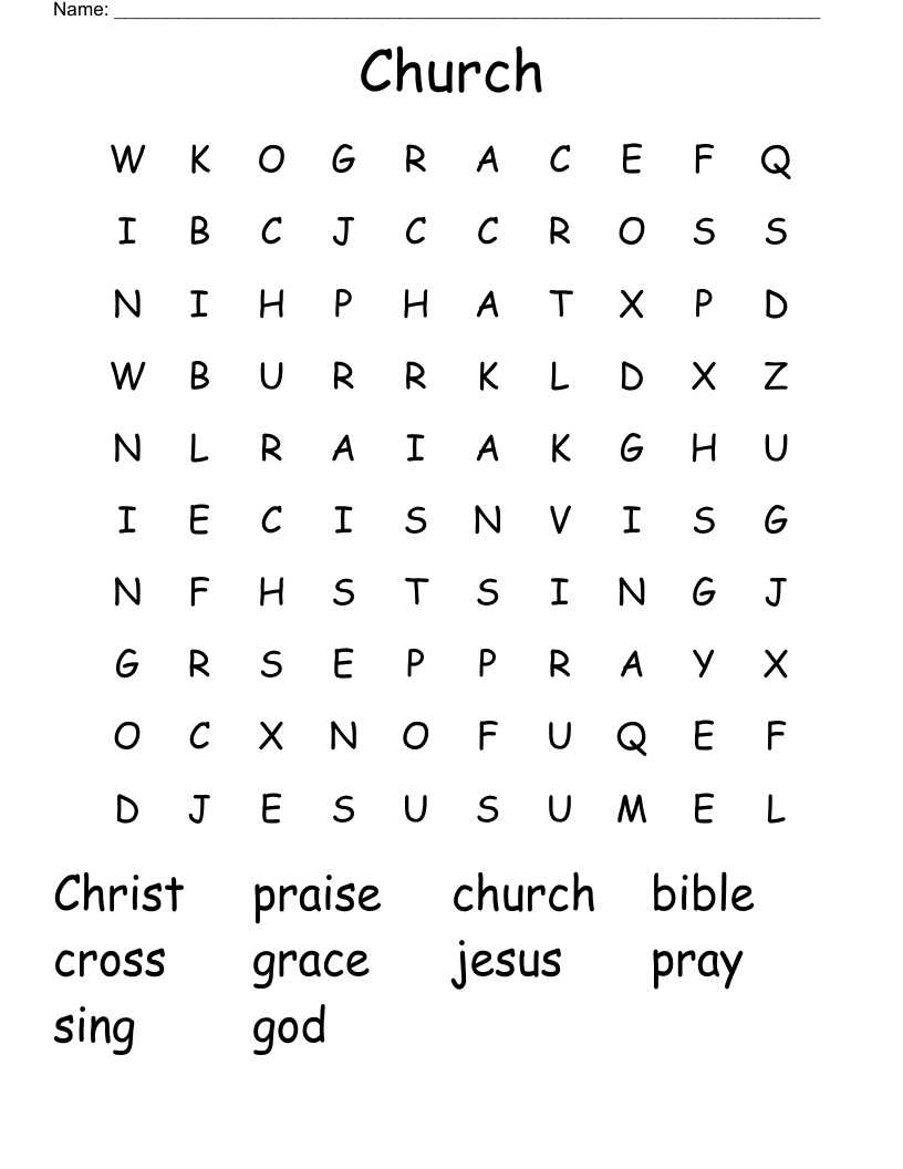 Church Word Search