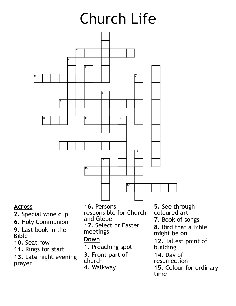 Church Life Crossword