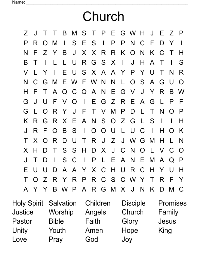 Church  Word Search