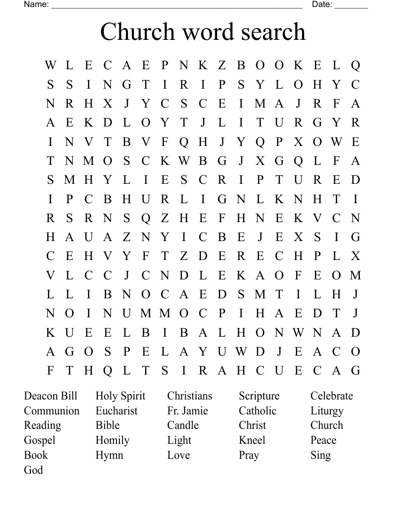 Church word search