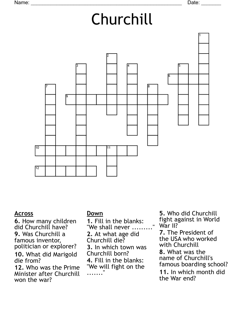 Churchill Crossword