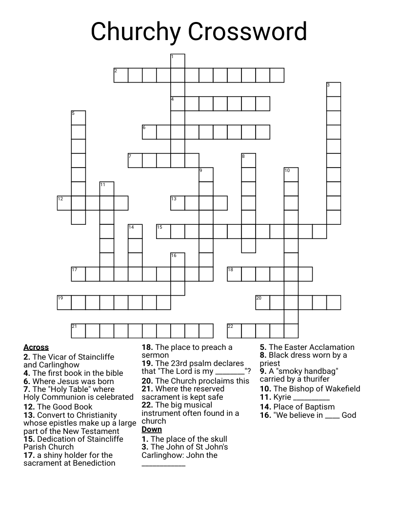 Churchy Crossword