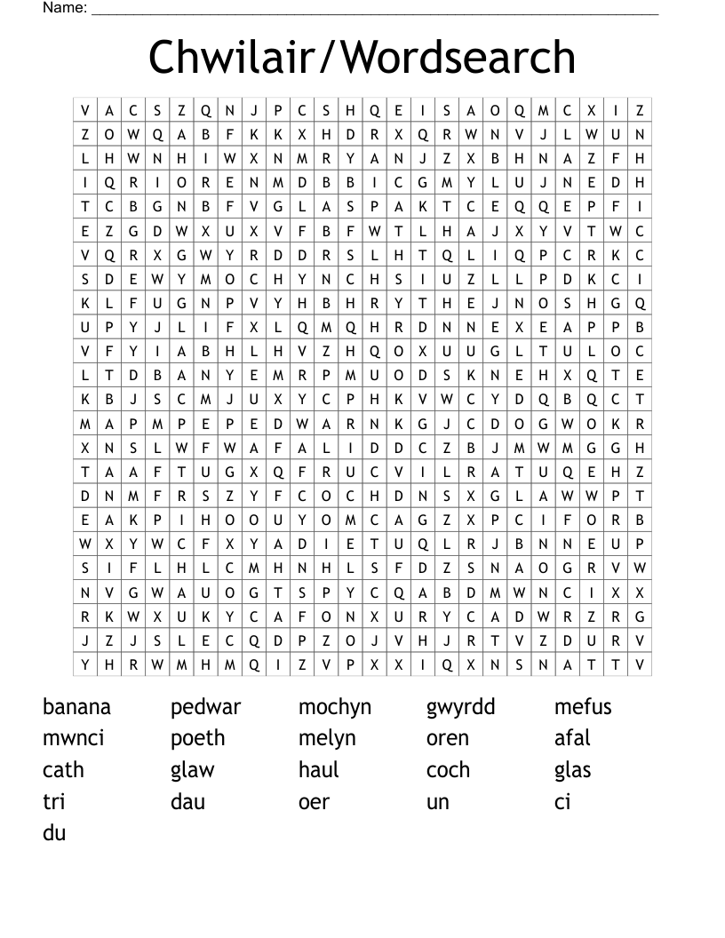 Chwilair/Wordsearch