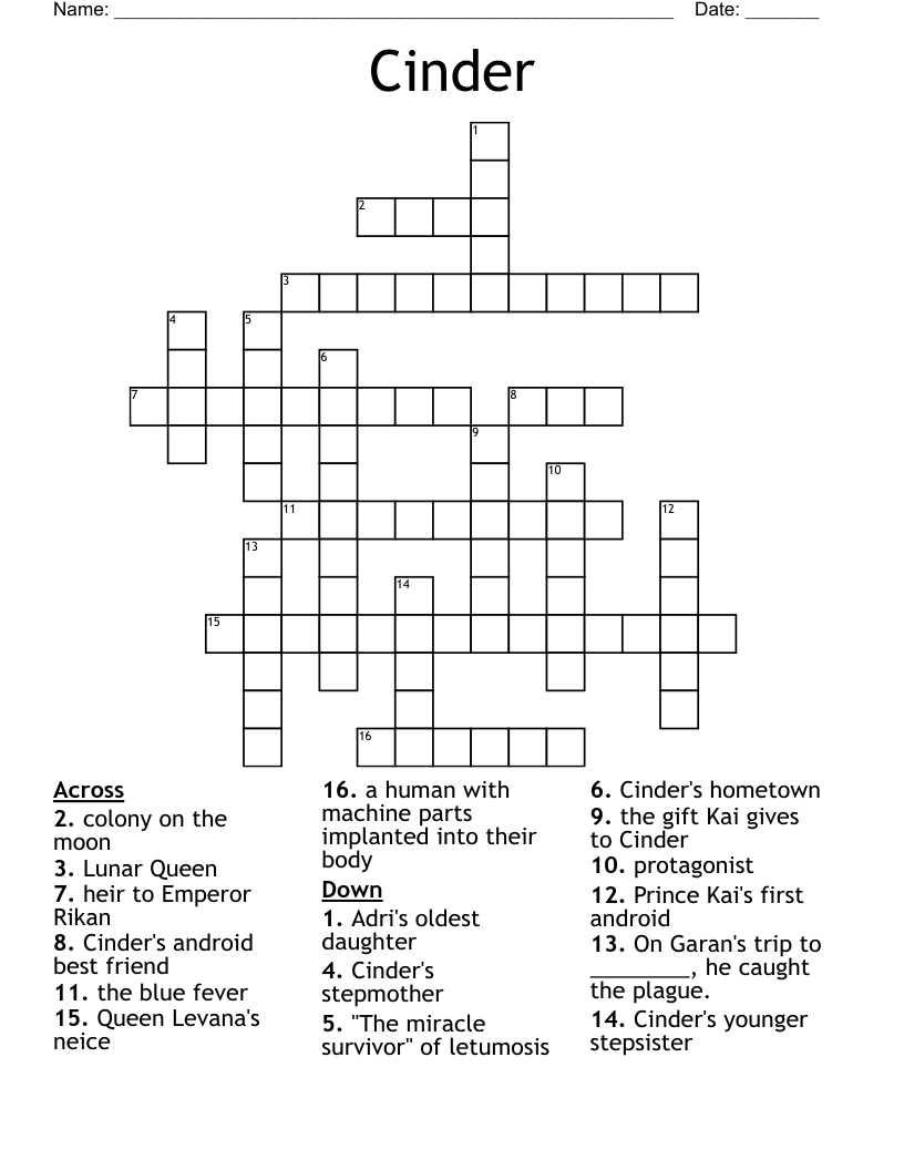 Cinder Crossword
