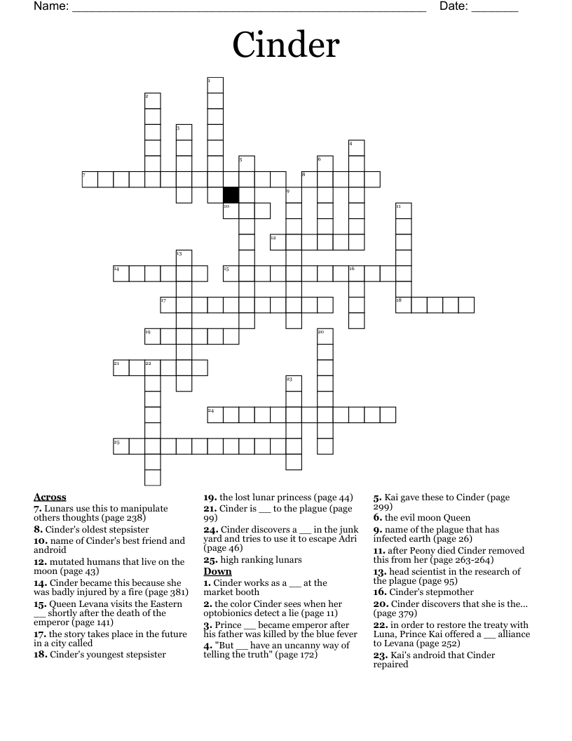 Cinder Crossword
