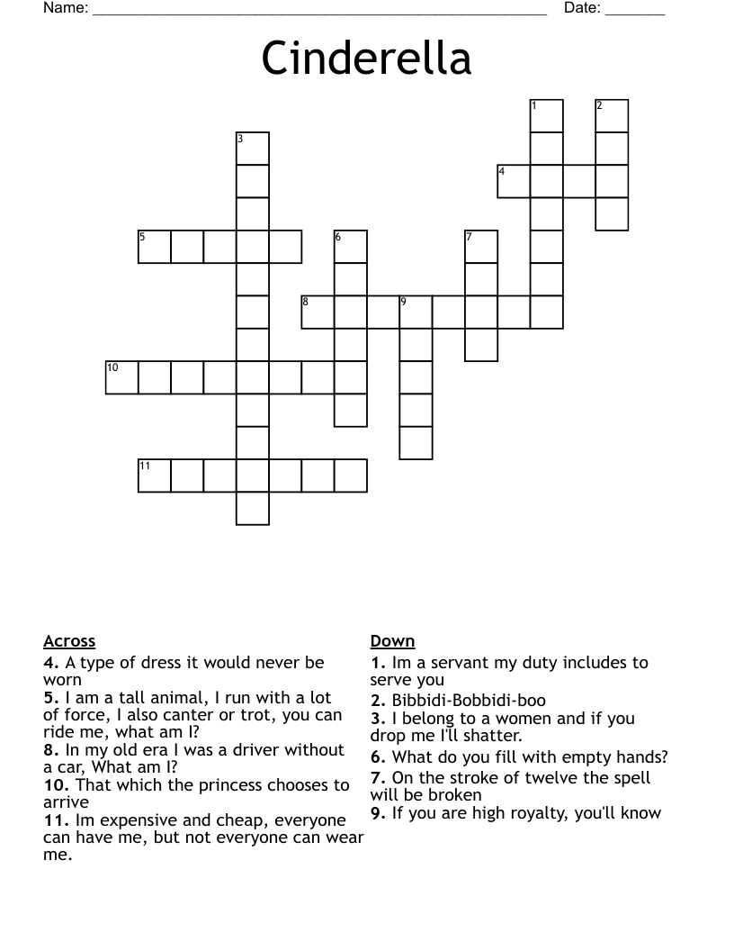 Cinderella Crossword