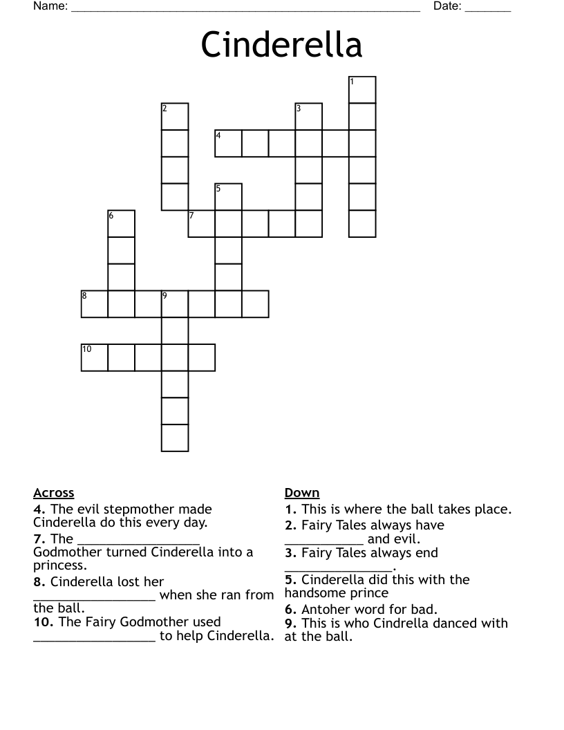 Cinderella Crossword