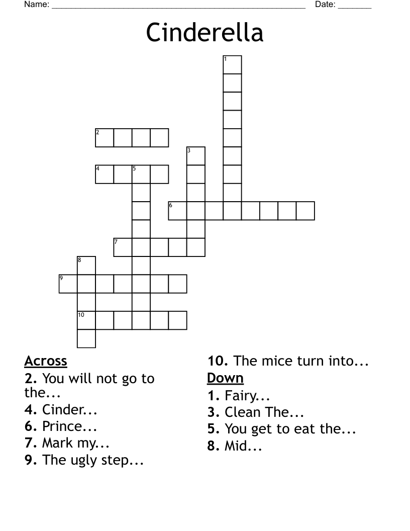 Cinderella Crossword