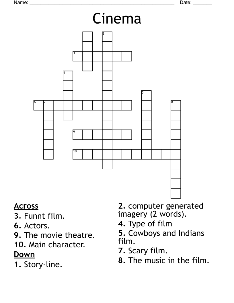 Cinema  Crossword