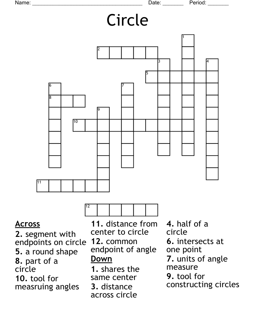 Circle Crossword