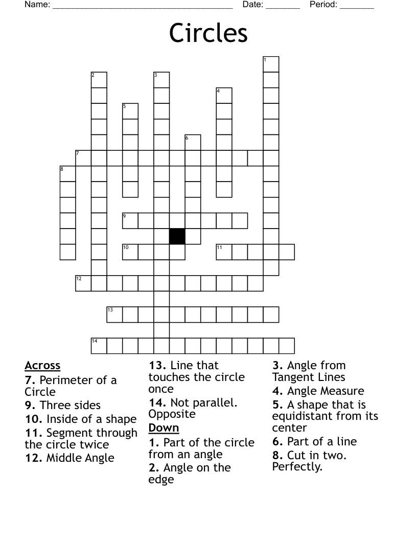 Circles Crossword