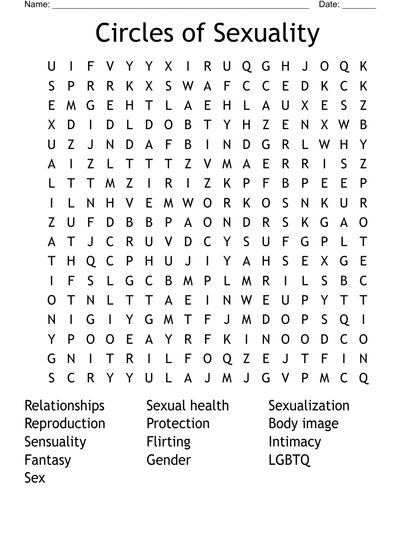Circles of Sexuality Word Search