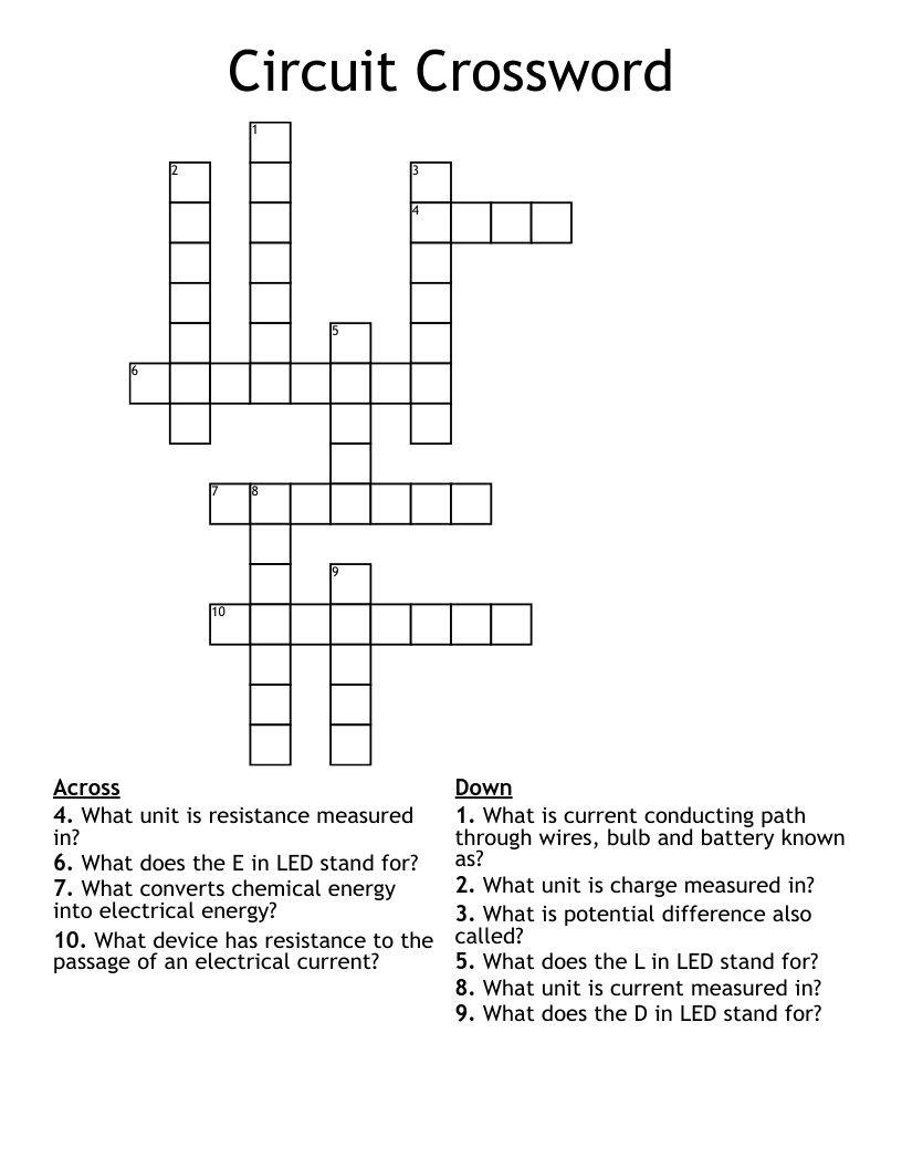 Circuit Crossword