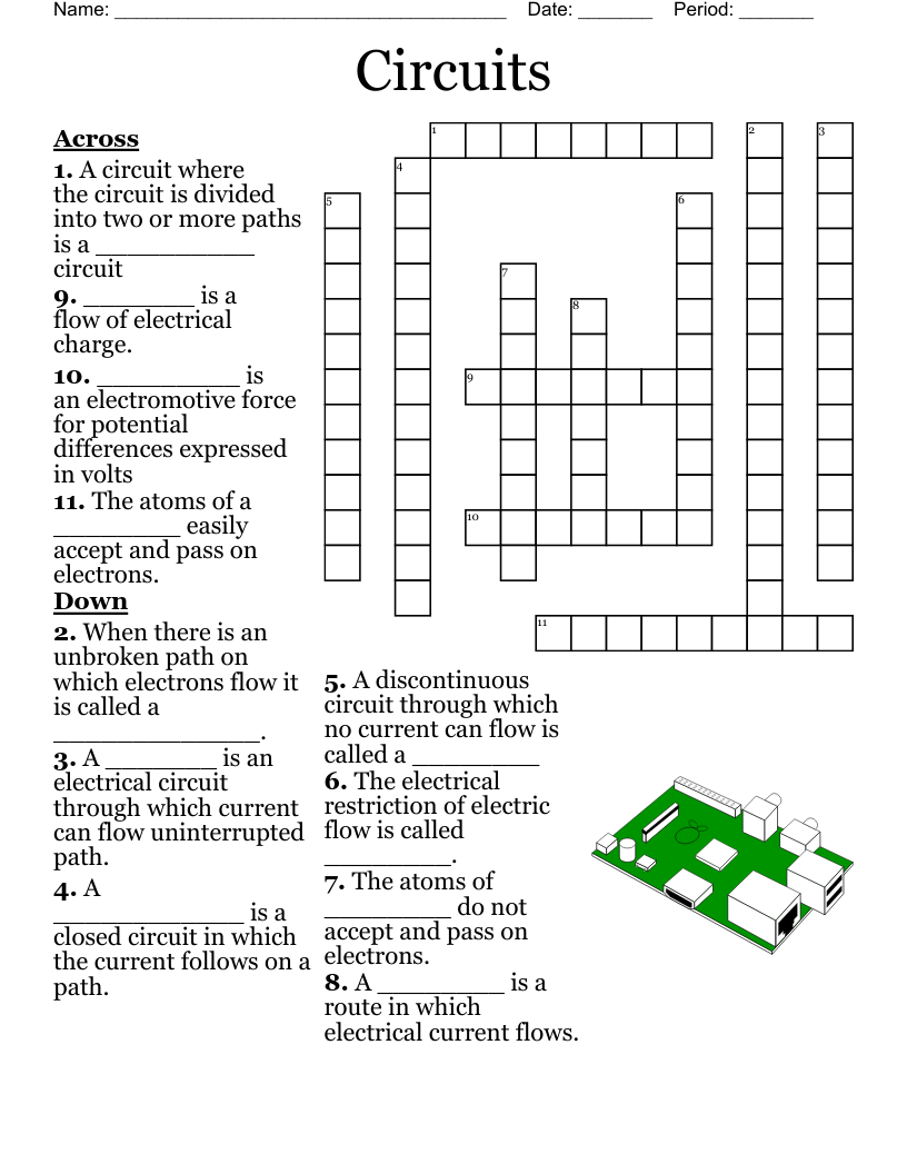 Circuits Crossword