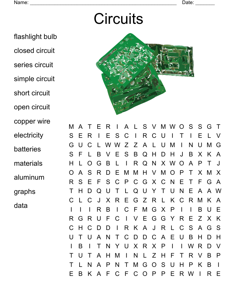 Circuits Word Search