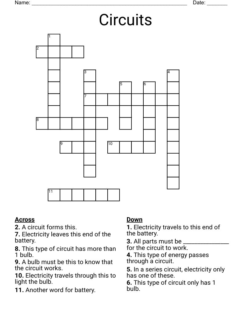 Circuits  Crossword